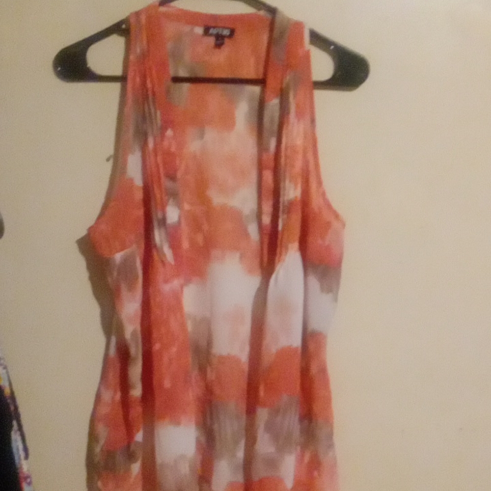 Apt 9 floral print sleeveless blouse/tunic/vest Size M